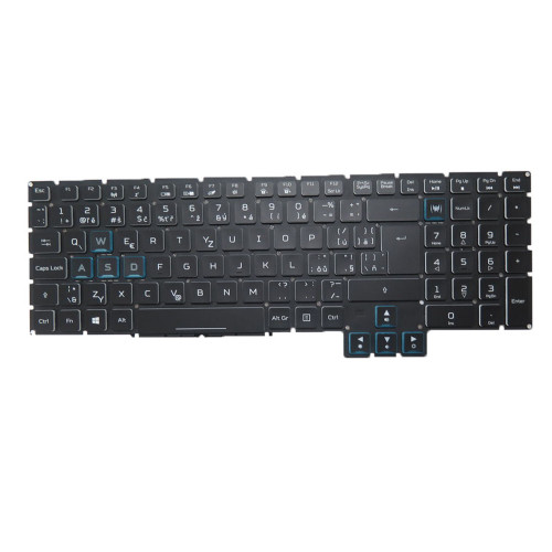 RGB Backlit Laptop Keyboard For ACER Predator Helios 700 PH717-72-76N4 PH717-72-94WP PH717-72-98YP Czech CZ Colourful Backlit Black New