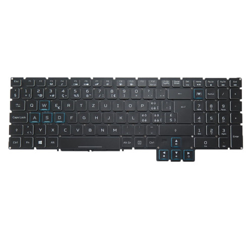 RGB Backlit Laptop Keyboard For ACER Predator Helios 500 PH517-52 PH517-52-76GB 78DF 78TY 78A9 78L6 90NY PH517-52-963S 971Q 98X1 99KT Swiss SW Colourful Backlit