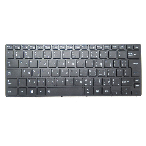 Laptop Keyboard For DynaBook Tecra A30-J A30-J-101 A30-J-102 A30-J-103 A30-J-104 A30-J-106 A30-J-10B A30-J-10C Hebrew HB Black Without Backlit New