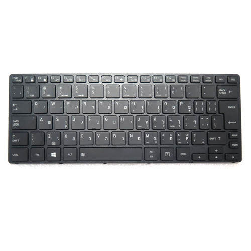 Laptop Keyboard For DynaBook Portege A30-E A30-E-173 A30-E-174 A30-E-17E A30-E-17Q A30-E-189 A30-E-193 A30-E-194 A30-E-1C2 A30-E-1CD A30-E-1D8 A30-E-1EQ Hebrew HB Black With Backlit New