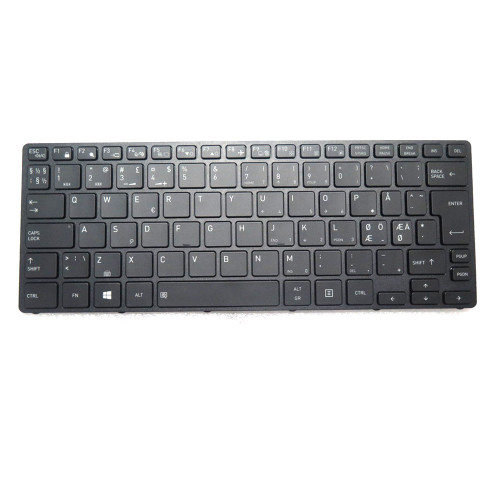 Laptop Keyboard For DynaBook Tecra A30-G A30-G-10D A30-G-10G A30-G-10Q A30-G-116 A30-G-117 A30-G-118 Nordic NE Black With Backlit New