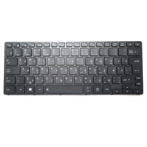 Laptop Keyboard For Dynabook For Tecra A30-J Russia RU Black With Backlit New
