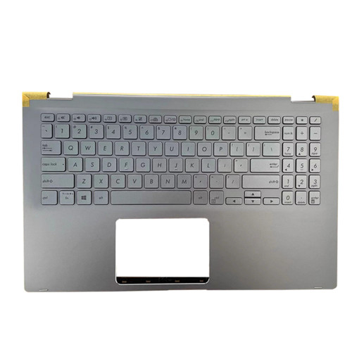 Laptop PalmRest&keyboard For ASUS Zenbook Flip 90NB0LK2-R30US0 13NB0LK2AM0211 SG-95730-XUA 13N1-75A0A11 0KNB0-563HUS00 0KN1-752US16 Silver Top case With United States US Backlit Silver keyboard