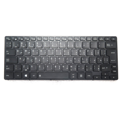 Laptop Keyboard For Dynabook Tecra A40-G A40-G-15M A40-G-15N A40-G-17P A40-G-188 A40-G-18P A40-G-18W Arabia AR Black With Backlit New