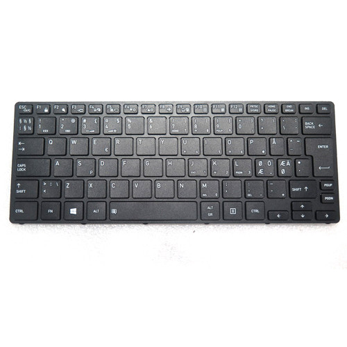 Laptop Keyboard For Dynabook Tecra A40-E-172 A40-E-173 A40-E-185 A40-E-186 A40-E-198 A40-E-199 A40-E-1CQ A40-E-1D5 A40-E-1D6 A40-E-1D7 A40-E-1DD Nordic NE Black Without Backlit New