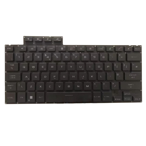 Laptop Keyboard For ASUS Rog Zephyrus G14 GA402X GA402XV GA402XY GA402XZ GA402XU GA402XI United Kingdom UK With Backlit Without Frame Black NEW