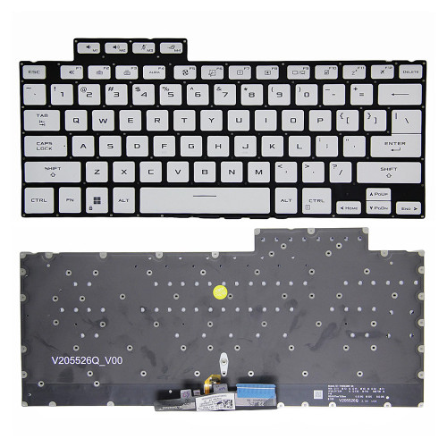Laptop Keyboard For ASUS Rog Zephyrus G14 GA402N GA402NI GA402NU GA402NV GA402NJ United States US With Backlit Without Frame White