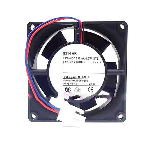 Cooling Fan For Ebmpapst 8314HR DC24V 250mA 6.0W 2PIN New