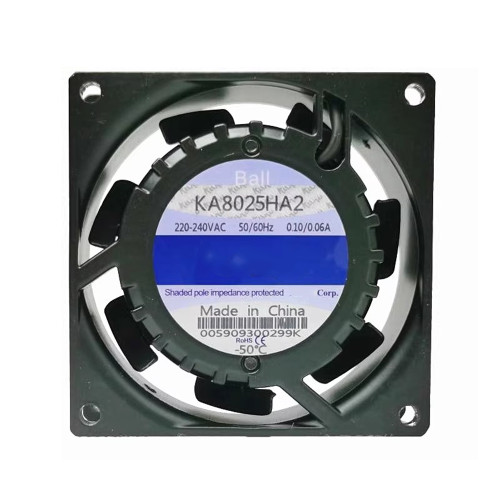 Cooling Fan For KAKU KA8025HA2 80*80*25mm Ball bearing AC220/240V 0.07/0.06A New