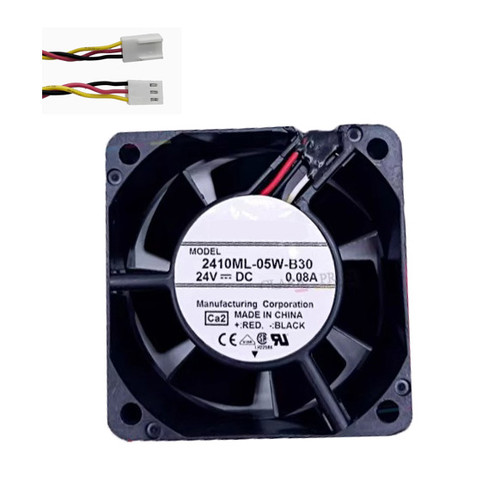 Cooling Fan For NMB 2410ML-05W-B30 60*60*25MM DC24V 0.08A 3lines New