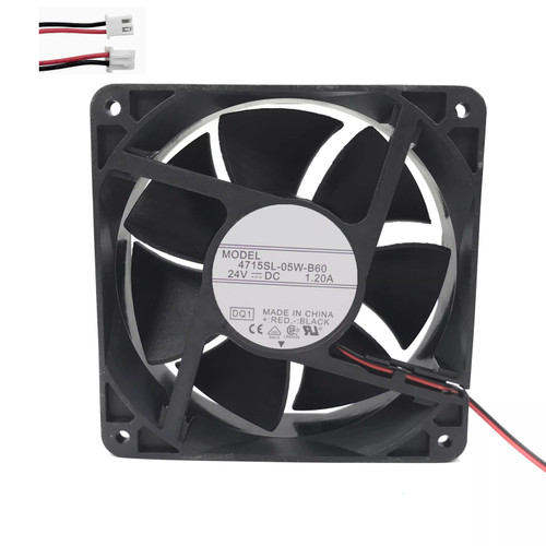 Cooling Fan For NMB 4715SL-05W-B60 120*120*38MM DC24V 1.20A 2lines New
