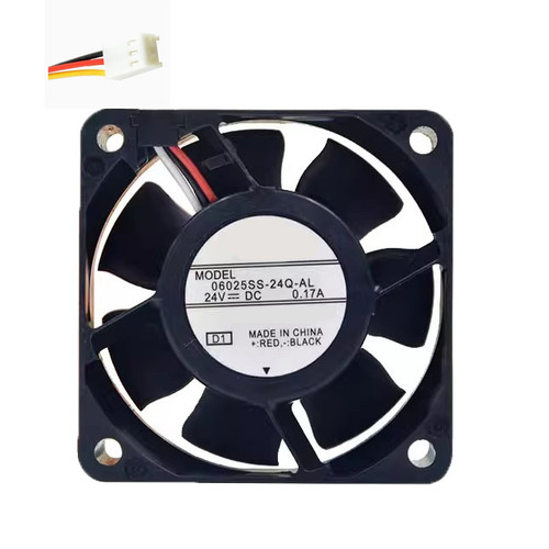 Cooling Fan For NMB 06025SS-24Q-AL 60*60*25MM DC24V 0.17A 3ines New