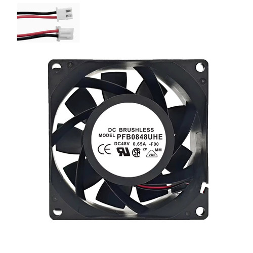 Cooling Fan For DELTAPFB0848UHE-F00 80*80*38MM DC48V 0.65A 2lines New