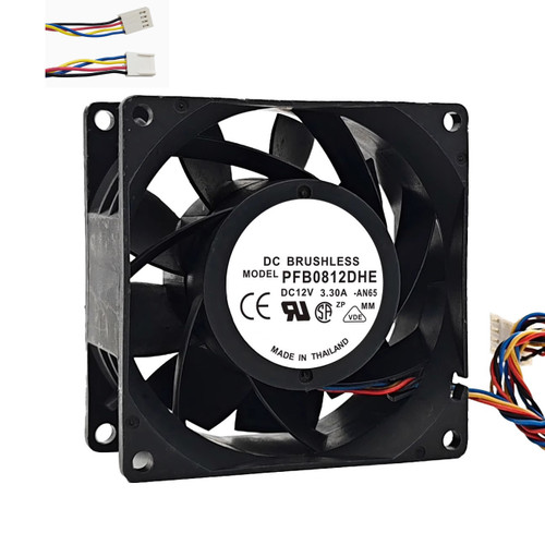 Cooling Fan For DELTA PFB0812DHE-AN65 80*80*38MM DC12V 3.30A 4ines New