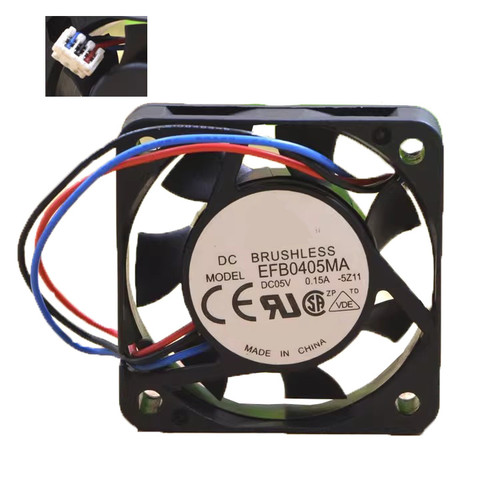 Cooling Fan For DELTA EFB0405MA-5Z11 40*40*10MM DC05V 0.15A 3ines New