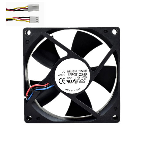 Cooling Fan For DELTA AFB0812SHD-P53Z 80*80*20MM DC12V 0.33A 3ines New