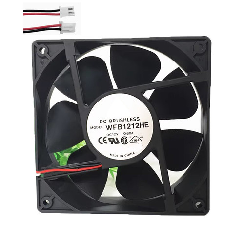 Cooling Fan For DELTA WFB1212HE 120*120*38MM DC12V 0.60A 2ines New