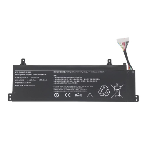 Laptop Battery For XIAOMI Redmi G XMG2003-AB XMG2003-AL XMG2003-AJ RMG2103-AB RMG2104-AJ G16B01W 15.2V 3620mAh 55.02Wh New