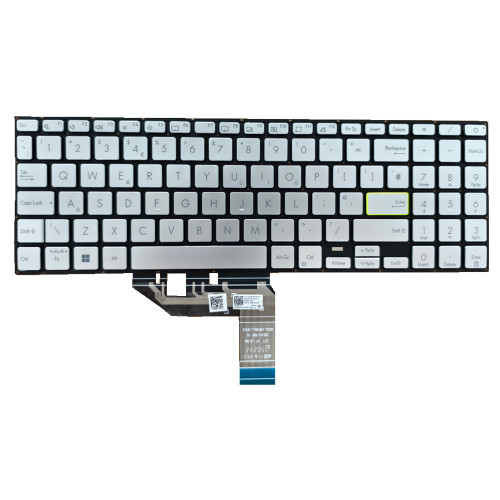 Laptop Keyboard For ASUS V521 V521FA United Kingdom UK Without Frame With Backlit Silver