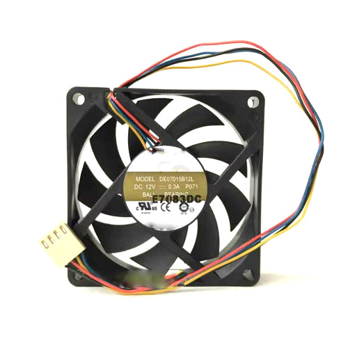 Cooling Fan For AVC DE07015B12L P071 DC12V 0.3A 7CM 4PIN New
