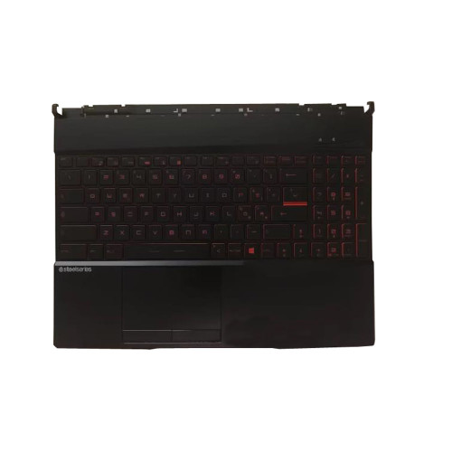 Used Black Laptop PalmRest&US+IT Keyboard With Red Words For MSI GL65 Leopard 9SEX 9SFX 10SCSR 10SCXK 10SCXR 10SDK 10SDR 10SEK 10SER 10SFK 10SFKV 10SFR 10SFSK MS-16U4 16U1 16U7 English US Italy IT No Touchpad 95% New