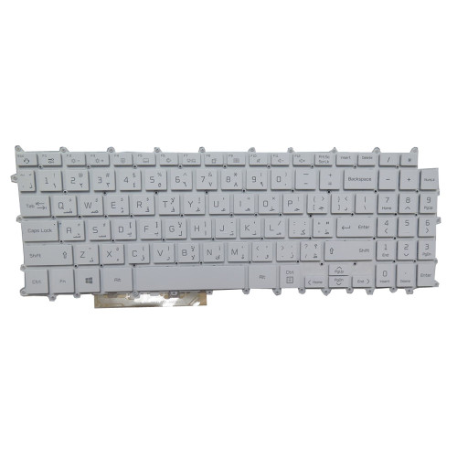 White Laptop Backlit Keyboard For LG Gram 14Z90T 14Z90T-G 14Z90T-V G.AA55A3 G.AA75A1 G.AA75A9 G.AA78A3 G.AAB2U1 G.AD88A3 G.ADB6U1 GA5HK V.AP88B Arabia AR No Frame New