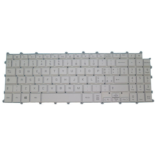 White Laptop Backlit Keyboard For LG Gram 14Z90T 14Z90T-G 14Z90T-V G.AA55A3 G.AA75A1 G.AA75A9 G.AA78A3 G.AAB2U1 G.AD88A3 G.ADB6U1 GA5HK V.AP88B Italy IT No Frame New
