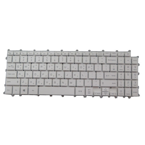White Laptop Backlit Keyboard For LG Gram 14Z90T 14Z90T-G 14Z90T-V G.AA55A3 G.AA75A1 G.AA75A9 G.AA78A3 G.AAB2U1 G.AD88A3 G.ADB6U1 GA5HK V.AP88B Korean KR No Frame New