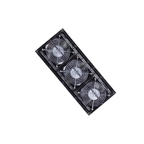 Cabinet Filter Multi-row Fan For ASIACOOL AS12038B12B9 Three Fans Black Mesh 12V New