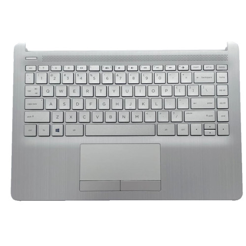 Laptop PalmRest&Keyboard For HP 14-CF0000 14S-CF0000 14S-CR0000 14-DF0000 14S-DF0000 14-DK0000 14S-DK0000 14Z-DK000 L48648-001 no backlit with touchpad United States US Silver New