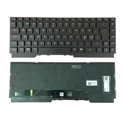 Laptop Keyboard For Alienware M15 R5 R6 03KNN0 3KNN0 Norway NW Black With RGB Backlit New