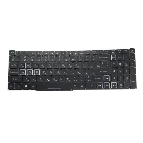 Laptop RGB Backlit Keyboard For ACER Nitro 5 AN517-41-R314 NH.QAREK.00E Russian RU Black Colourful Backlit New