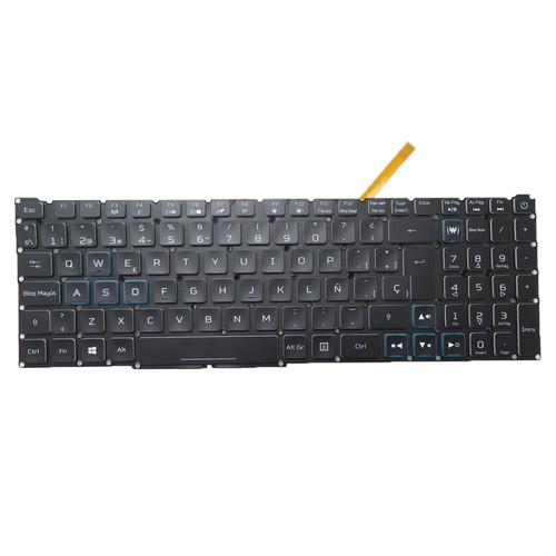 Laptop RGB Backlit Keyboard For ACER Nitro 5 AN517-42 Spanish SP Black Colourful Backlit New