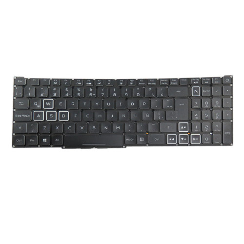 Laptop RGB Backlit Keyboard For ACER Nitro 5 AN517-55-58DZ NH.QLGEK.006 Latin America LA Black Colourful Backlit New