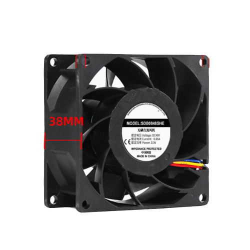 Cooling Fan For SIYOUFAN SFB0848SHE 80*80*38MM 48V 0.65A New