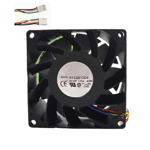Cooling Fan For DELTA FFC0812DE-AC2M 80*80*38MM DC12V 1.80A 4lines New