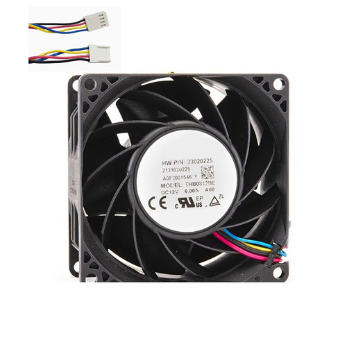 Cooling Fan For DELTA THB0812BE-A08 33020225 80*80*38MM DC12V 6.00A 4lines New
