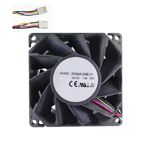 Cooling Fan For DELTA PFM0812HE-01-C0D 80*80*38MM DC12V 7.0A 4lines New