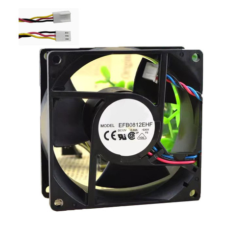 Cooling Fan For DELTA EFB0812EHF-SX01 80*80*32MM DC12V 0.68A 3lines New