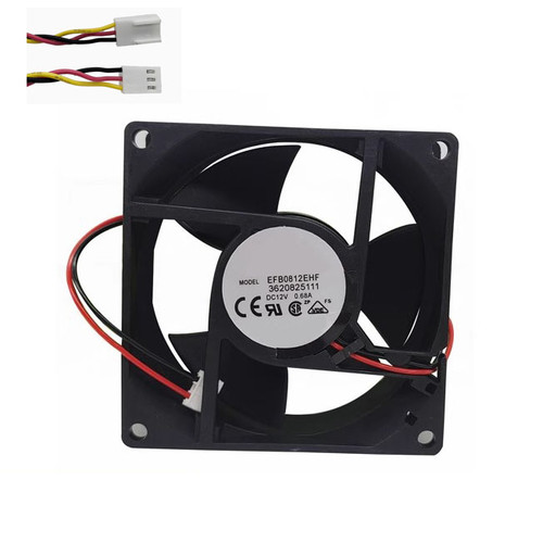 Cooling Fan For DELTA EFB0812EHF 3620825111 80*80*32MM DC12V 0.68A 2lines New