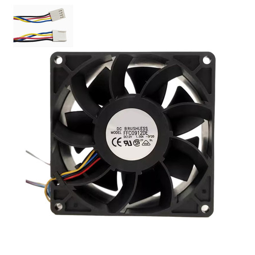 Cooling Fan For DELTA FFC0912DE-5F20 92*92*38MM DC12V 1.50A 4lines New