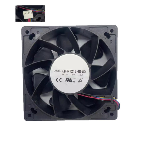 Cooling Fan For DELTA QFR1212HE-00-ELR 120*120*38MM DC12V 6.4A 6lines New