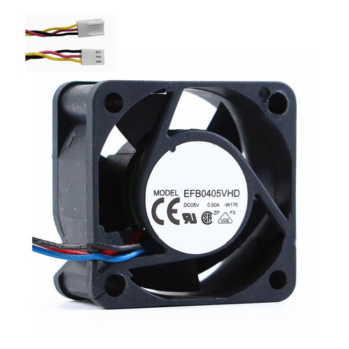 Cooling Fan For DELTA EFB0405VHD-W176 40*40*20MM DC05V 0.50A 3lines New