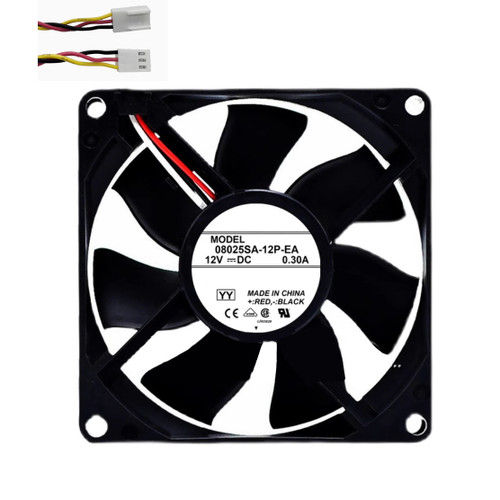 Cooling Fan For NMB 08025SA-12P-EA 80*80*25MM 12VDC 0.30A 3Lines New