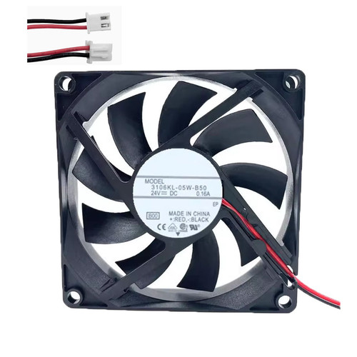 Cooling Fan For NMB 3106KL-05W-B50 80*80*15MM 24VDC 0.16A 2Lines New