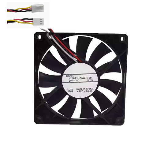 Cooling Fan For NMB 3106RL-05W-B59 80*80*15MM 24VDC 0.17A 3Lines New