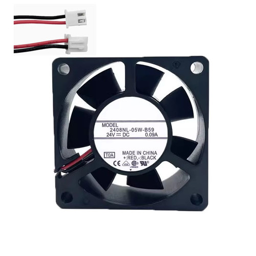 Cooling Fan For NMB 2408NL-05W-B59 60*60*20MM 24VDC 0.09A 2Lines New