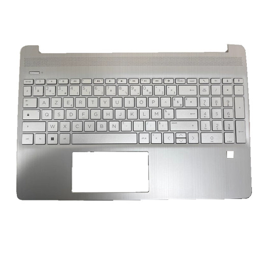 Laptop PalmRest&Keyboard For HP 15-DY0000 15-EF0000 15S-EQ0000 15S-FQ0000 L63578-001 fingerprint reader version without backlit United States US Silver New