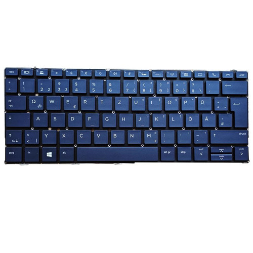 Laptop Keyboard For HP Elite Dragonfly G1 with backlit German GR Blue New