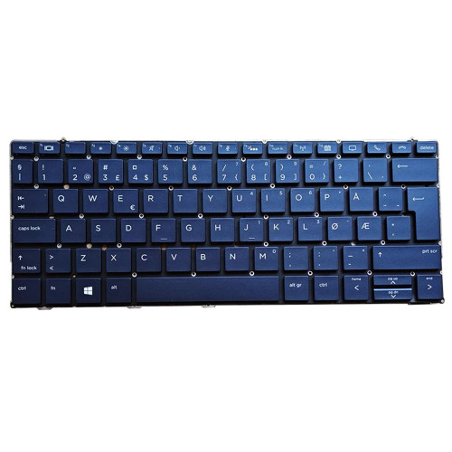 Laptop Keyboard For HP Elite Dragonfly G1 with backlit Norwegian NW Blue New